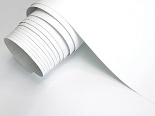 Vinilo Adhesivo Mate Blanco 1 ud 60x300 cm Para Muebles Cocina Paredes Ventanas Manualidades Papel Adhesivo Decorativo (BLANCO, 60x300 cm)