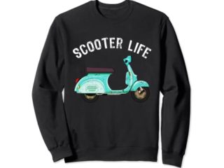 Vintage Scoot Life Dos Ruedas Euro Classic Scooter Moto Sudadera