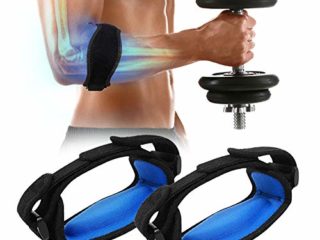 Vintree 2X Codera de Tenista Abrazadera para Soporte Deportivo del Brazo de Golfistas y Tenistas Almohadilla de Compresión EVA para Protección del Antebrazo Ajustable y Liviana Cinta de Codo Tenista