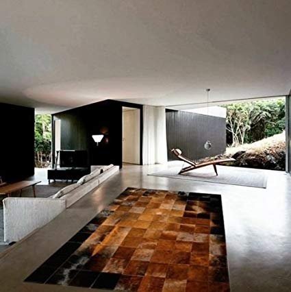 Vip Leather Nueva Alfombra de Piel de Vaca Patchwork. Diseno Exclusivo. Codigo Ar126 (180 cm x 240 cm)