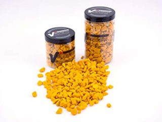 Virlan Marmor Grava decorativa de mármol, piedras decorativas para jardín, piedras de mármol, piedras decorativas (ocre claro, coronación 7-12, 600 g)