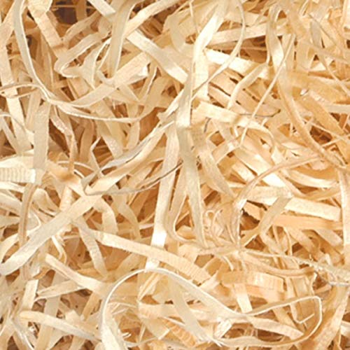 Virutas de Madera 1 Kilo Ideal como Material de Relleno para Embalaje - Paja Decorativa para cestas y Paquetes de Regalos Gourmet o de Otro Tipo