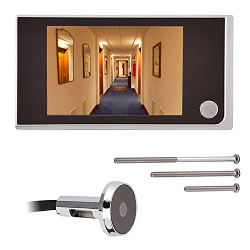 Visor de Puerta Digital, Micro Visor HD Mirilla de Puerta Digital con Pantalla LCD de 3.5 Pulgadas, Timbre de Video Digital con Ángulo Visual Súper Amplio hasta 120 °, Orificio de Ojo 720P HD