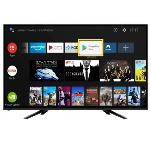 Vispera Ai24T1 24" Smart HD Ready Google Android TV con Freeview Play, Google Assistant, Google Chromecast, Disney+, Netflix, Prime Video, YouTube: Negro