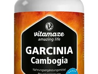 Vitamaze® Garcinia Cambogia Cápsulas de alta dosis, Extracto natural de Plantas y Colina pura, 240 Cápsulas para 2 Meses, sin Aditivos, Calidad Alemana