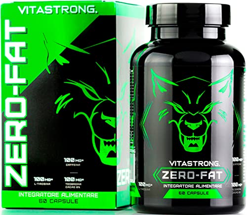 Vitastrong Zero-Fat | QUEMAGRASAS POTENTE PARA ADELGAZAR | Termogénico Drenante Energizante Para la Pérdida de Grasa | Para Hombres y Mujeres | 100% Made in Italy