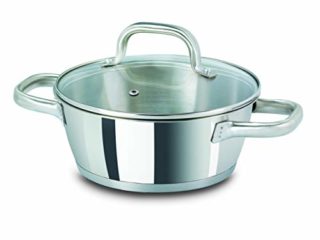 Vitrinor Bon Chef - Cacerola de acero inoxidable 20cm. Herrajes ergonómicos de acero inoxidable aptos para horno. Válida para todo tipo de cocinas, incluida inducción. Apta para lavavajillas.
