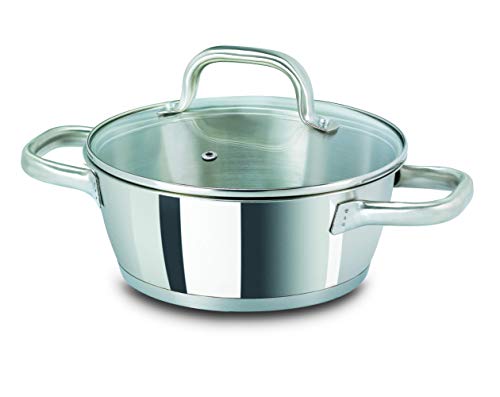 Vitrinor Bon Chef - Cacerola de acero inoxidable 20cm. Herrajes ergonómicos de acero inoxidable aptos para horno. Válida para todo tipo de cocinas, incluida inducción. Apta para lavavajillas.