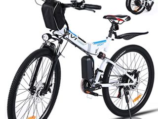 VIVI Bicicleta Electrica Plegable 250W Bicicleta Eléctrica Montaña, Bicicleta Montaña Adulto Bicicleta Electrica Plegable 26"