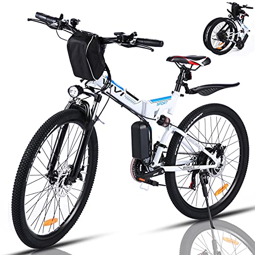 VIVI Bicicleta Electrica Plegable 250W Bicicleta Eléctrica Montaña, Bicicleta Montaña Adulto Bicicleta Electrica Plegable 26"