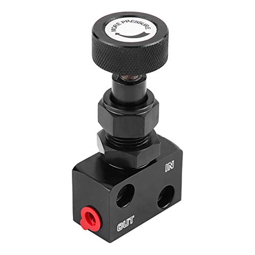 Válvula de control de escape-valvula frenos-Duokon Brake Válvula dosificadora Universal Motorsport Freno Válvula de cierre Regulador de presión(Negro)