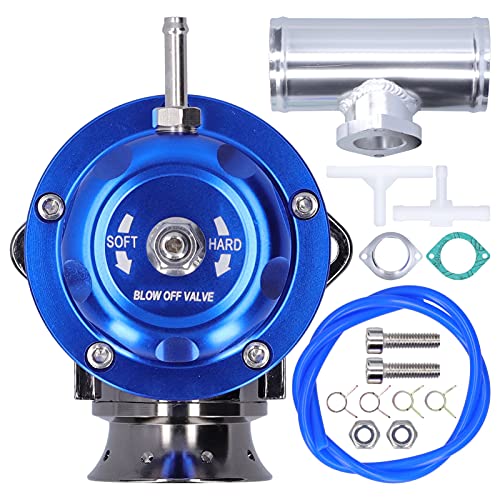 Válvula de descarga turbo de palanquilla de aluminio, tubo de brida de 2,5 pulgadas Tipo-RS Válvula de descarga universal Accesorio para automóvil SDD-BOVGRSBL FPG250(azul)