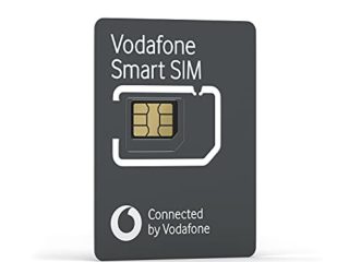 Vodafone Tarjeta Smart SIM - Funciona con determinados localizadores conectados por GPS, Smartwatches, Kits para el Hogar y Cámaras de Seguridad (No con teléfonos o Tablets), Requiere Suscripción