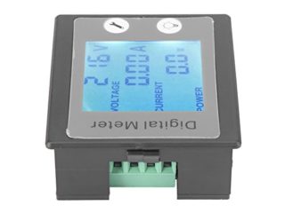Voltímetro Digital,CA 80V-260V Medidor de Voltaje,0-100A 22kW 50-60Hz,LCD de Ángulo De Visión Completo STN,Con Función De Alarma De Sobrecarga, Reinicio De Energía