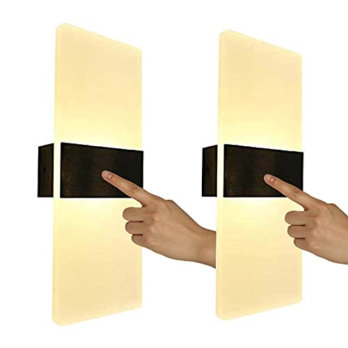 VOMI Aplique de Pared con Pilas, USB Recargable Lámpara de Pared LED con Interruptor Táctil, Luz de Pared de Acrílico Luz Nocturna Infantil Iluminacion de Pared para Dormitorio Pasillo Escalera Hotel