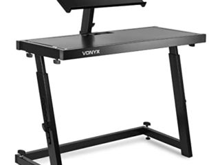 Vonyx DB10 Mueble Stand para DJ o Disco móvil portátil, regulable en altura, con bandeja superior para ordenador portátil o mezcladora. 45 x 100 x 65 cm