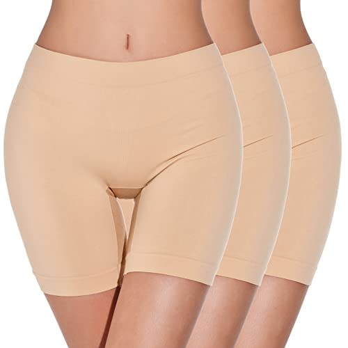 Voqeen Bragas de Mujer sin Costuras Bragas básicas Shorts Braguitas Short De Seguridad Shorts de Anti Rozaduras Calzoncillos（E,M