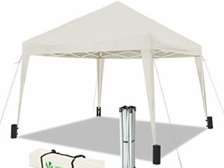 VOUNOT Gazebo Plegable Cenador 3x3 m Pabellon de Jardin Pop Up, Blanco