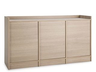 VS Venta-stock Aparador Moscú 3 Puertas y 3 estantes Interiores, Color Roble, 139 cm (Ancho) 40 cm (Profundo) 76 cm (Altura)