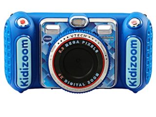 VTech - Kidizoom DUO DX, cámara de fotos para niños, vídeos, filtros, reproductor de música, juegos, USB, control parental, versión ESP, color azul (3480-520022)