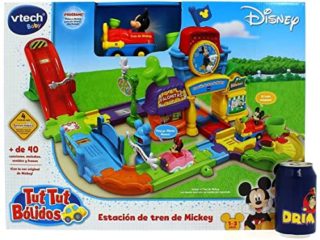 VTech Play Set electrónico interactivo con "La Estación de tren" y un coche exclusivo de Mickey (80-512222)