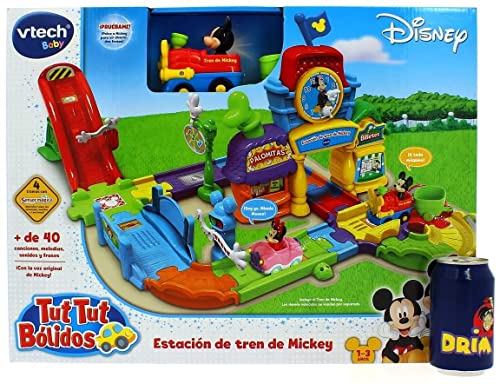 VTech Play Set electrónico interactivo con "La Estación de tren" y un coche exclusivo de Mickey (80-512222)