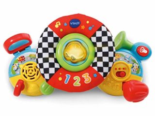 VTech Volante de Paseo Tut Tut Bólidos, Juguete para el Carrito con Tiras de Sujeción, Simulador de Conducción que Enseña Palabras Nuevas y Seguridad Vial (80-192522) , color/modelo surtido