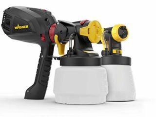Wagner W 575 FLEXiO - Sistema de pulverización de pintura para pintura de dispersión y látex, pintura y barniz de interiores, 15 m2-6 min, recipiente 1300 ml/800 ml, 630 W, color negro