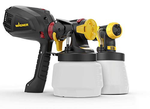 Wagner W 575 FLEXiO - Sistema de pulverización de pintura para pintura de dispersión y látex, pintura y barniz de interiores, 15 m2-6 min, recipiente 1300 ml/800 ml, 630 W, color negro