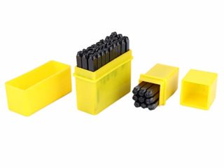 Walfront Juego Punzones Acero Carbono Letras Alfabeto y Números para Estampación en Metal Manualidades