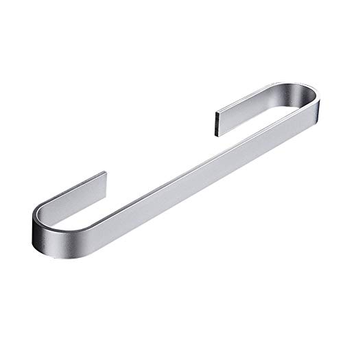 Wall Maounte - Toallero de barra – Organizador autoadhesivo sin perforaciones – Toallero de baño sólido, estilo contemporáneo 25 cm plata
