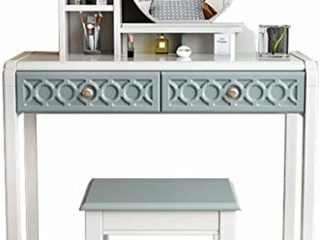 WANGQW Set de Mesa de vanidad Muebles de Dormitorio de Vi 2 en 1 Maquillaje Vanity Desk Moderno Tocador Moderno Minimalista Pequeño Apartamento Luz Tocador
