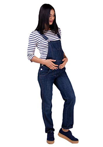 Wash Clothing Company Peto de Premamá - Azul Oscuro Peto Vaquero de Embarazo Peto Mujer IVYDW (EU 44)