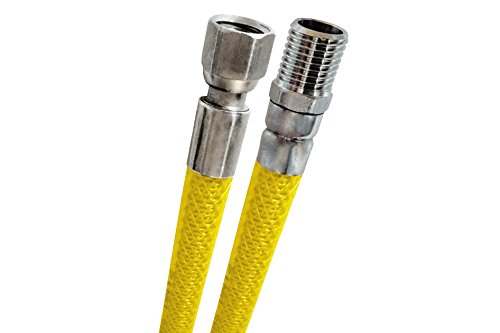 Waterful t335502 Tubo para gas flexible Casquillo macho-hembra, Amarillo