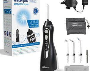 Waterpik WP-562UK Irrigador Inalámbrico Avanzado con 3 Posiciones de Control del Agua a Presión con Batería Recargable, Eliminación de Placa Dental Ideal para Viajar y para Baños Pequeños, Negro