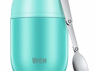 WayEee Termo para Comida 450 ml Taza Aislada de Acero Inoxidable para Alimentos Bebida Sopa Termo Térmico para Sólido y Líquido para Bebe Niños y Adultos Regalo para niños (Azul)