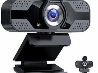 Webcam 1080P Full HD con Micrófono Y cubierta de privacidad, USB Web Camera Con trípode, para Mac Windows Portátil Videollamadas Conferencias Juegos Plug y Play, Cámara web para Skype FaceTime Youtube