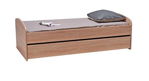 WEBER INDUSTRIES 327360 Swing Cama Nido con 2 somieres Madera Roble Blanco 90 x 190 cm