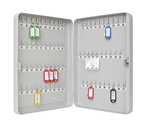 Wedo 10256537X Armario para Llaves, Acero, Gris Luminoso, 28 x 6 x 37 cm