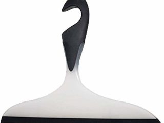 WENKO Limpiador para el baño Loano negro - con gancho, Plástico (TPR), 23 x 17 x 2.5 cm, Negro