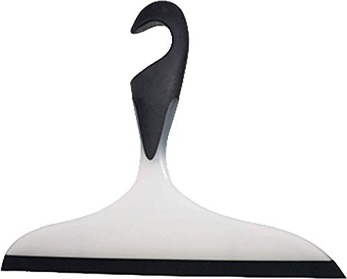 WENKO Limpiador para el baño Loano negro - con gancho, Plástico (TPR), 23 x 17 x 2.5 cm, Negro