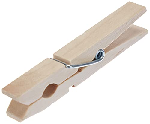 WENKO Pinzas para la ropa madera juego de 50 piezas - 50 piezas, Madera, 1 x 7 x 1 cm, Marrón