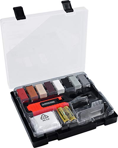 Werkzeyt B27692 B27692-Juego de reparación de Azulejos (14 Piezas, 8 Tonos Diferentes, Incluye derretidor de Cera, Cepillo y Esponja abrasiva)