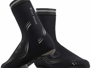 West Biking Cubrezapatos para bicicleta de invierno, térmico, para bicicleta de montaña, cubrecalzado, impermeable, botas protectoras, solo para zapatillas de ciclismo para viajes cortos