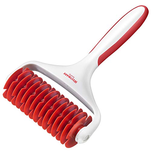Westmark Rodillo de rejilla, Longitud: 19,5 cm, Plástico, Blanco/rojo, 32182270