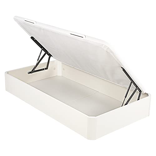 What The Sleep I Canapé Juvenil Apertura Lateral 90x190 I Blanco I Alta Resistencia y Capacidad I Entrega, Montaje Dentro del Domicilio y Retirada Usado Incluido I Apto Todos colchones I 32 cm