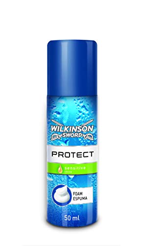 Wilkinson Sword Barbería - Espuma de Afeitar de Viaje para Piel Sensible 50 ml