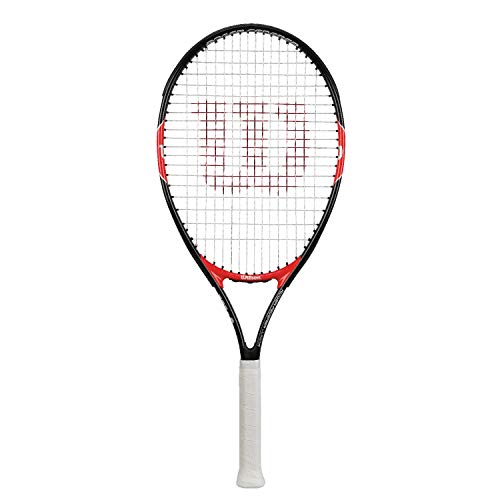 Wilson, Raqueta de tenis para niños, Roger Federer 19, Negro/Rojo, Para niños a partir de 3 años, Hasta 100 cm de altura