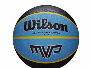 Wilson WTB9017XB05 Pelota de Baloncesto MVP Caucho Interior y Exterior, Unisex-Adult, Negro/Azul, 5