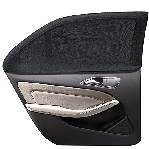 WIN.MAX Parasol de Coche, Parasol Coche Bebe, para Niños y Mascotas, Doble Tejido para Máxima Protección contra Rayos UVA, Fácil instalación, Pack de 2 Unidades (XL)